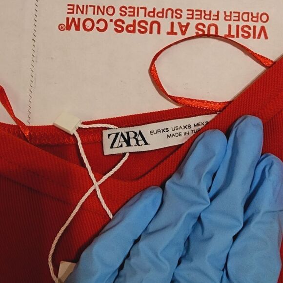 ZARA CORSET TOP RED NWT GOLD BUTTONS bloggers fav - Picture 8 of 8